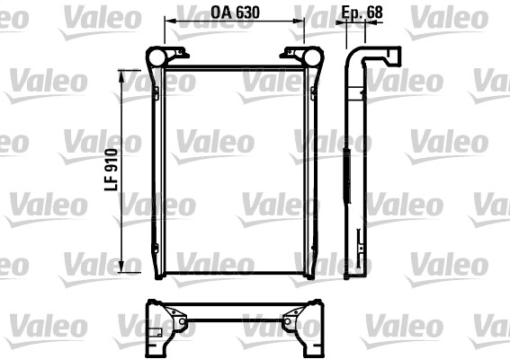 Intercooler, compresor 816979 VALEO
