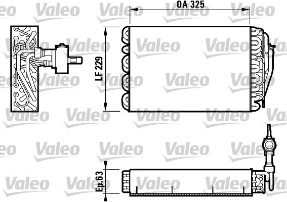 Evaporator, aer conditionat 817086 VALEO