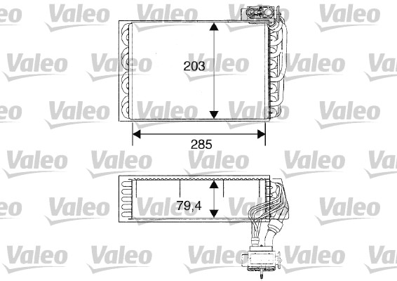 Evaporator, aer conditionat 817093 VALEO