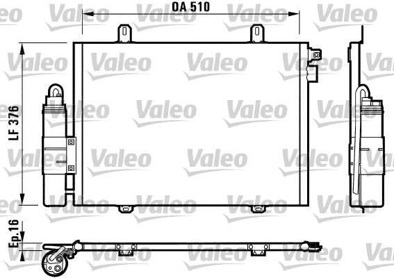 Condensator, climatizare 817171 VALEO