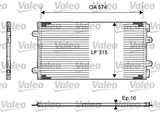 Condensator, climatizare 817385 VALEO