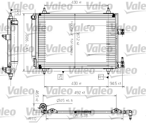 Condensator, climatizare 817465 VALEO