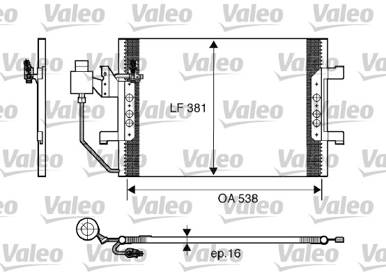 Condensator, climatizare 817504 VALEO