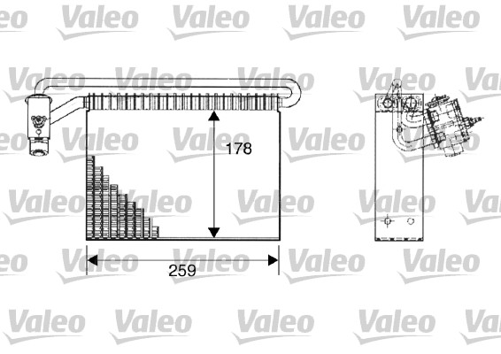 Evaporator, aer conditionat 817511 VALEO