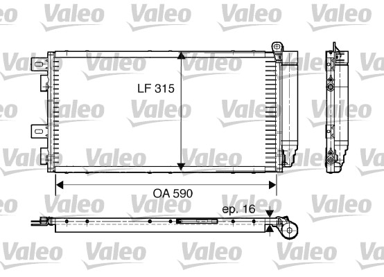 Condensator, climatizare 817547 VALEO