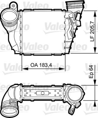 Intercooler, compresor 817557 VALEO