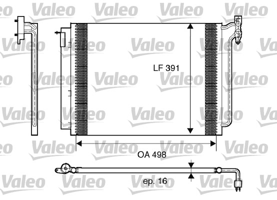 Condensator, climatizare 817575 VALEO