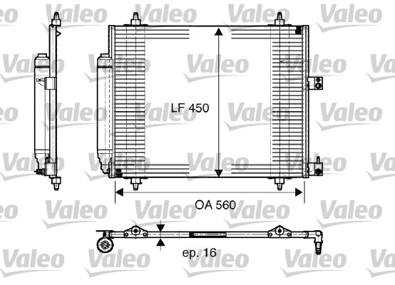 Condensator, climatizare 817579 VALEO