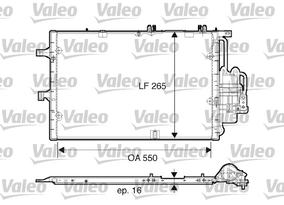 Condensator, climatizare 817610 VALEO