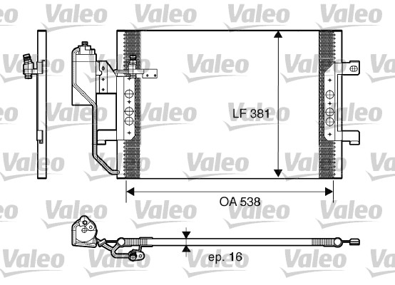 Condensator, climatizare 817659 VALEO