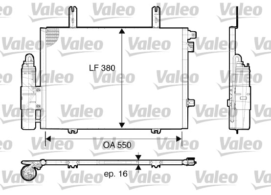 Condensator, climatizare 817662 VALEO
