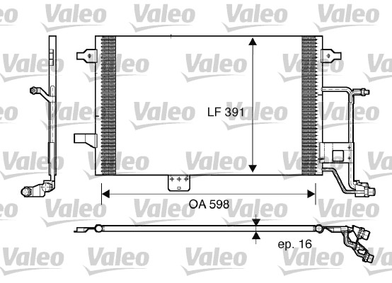 Condensator, climatizare 817665 VALEO