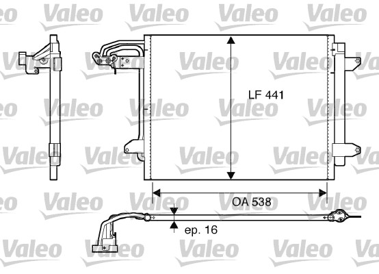 Condensator, climatizare 817806 VALEO