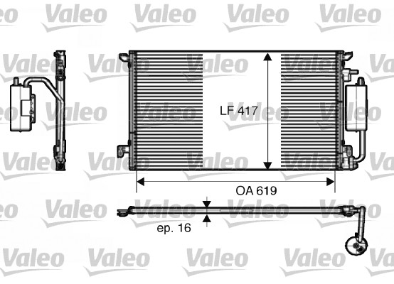 Condensator, climatizare 817809 VALEO