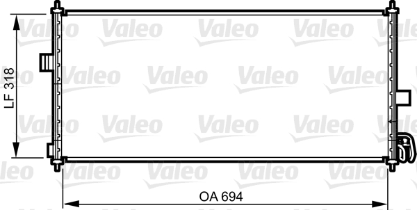 Condensator, climatizare 817819 VALEO