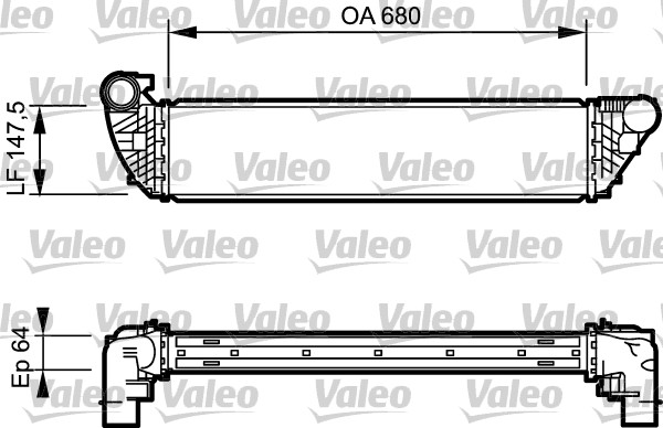 Intercooler, compresor 817828 VALEO