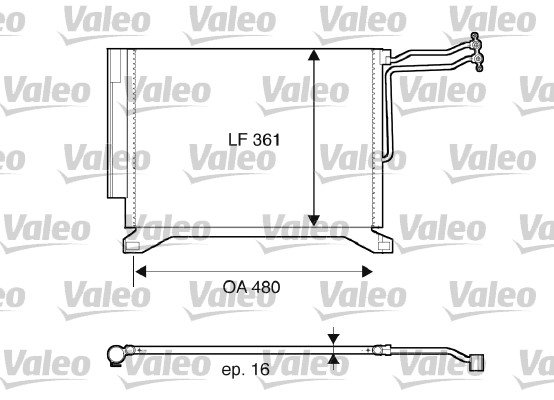 Condensator, climatizare 817837 VALEO