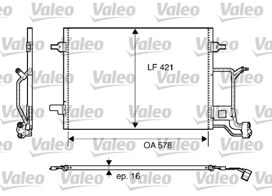 Condensator, climatizare 817840 VALEO