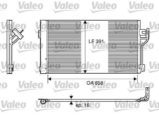 Condensator, climatizare 817842 VALEO