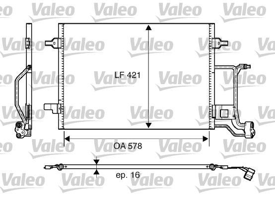 Condensator, climatizare 817997 VALEO