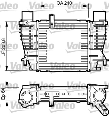 Intercooler, compresor 817999 VALEO