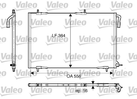 Condensator, climatizare 818000 VALEO