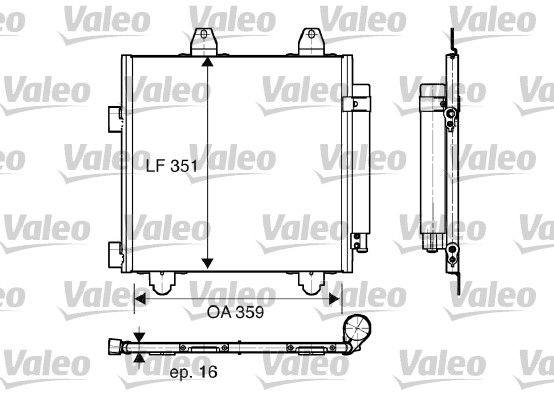 Condensator, climatizare 818014 VALEO