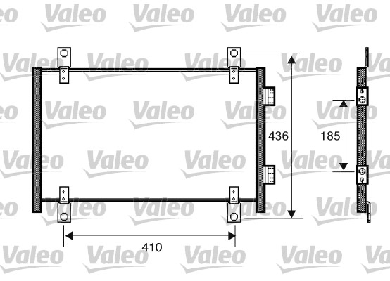 Condensator, climatizare 818018 VALEO