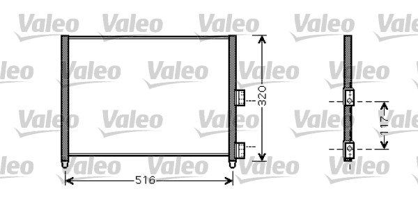 Condensator, climatizare 818020 VALEO