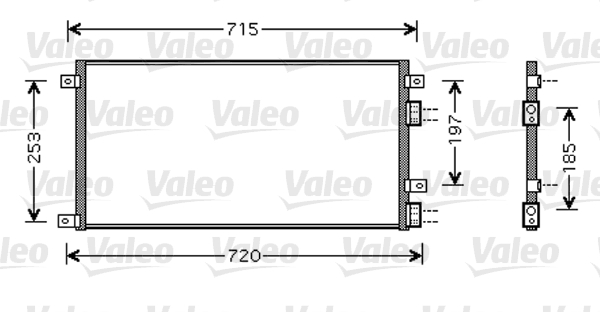 Condensator, climatizare 818037 VALEO