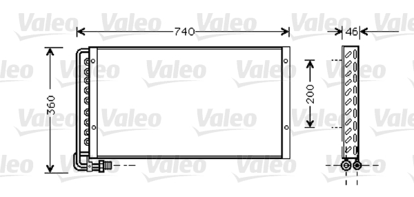 Condensator, climatizare 818040 VALEO