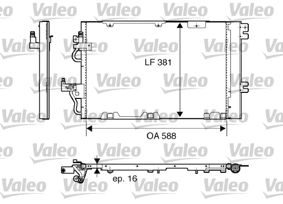 Condensator, climatizare 818114 VALEO