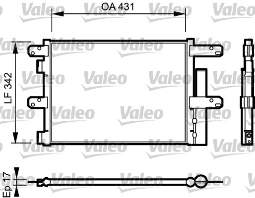 Condensator, climatizare 818116 VALEO