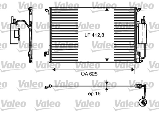 Condensator, climatizare 818175 VALEO