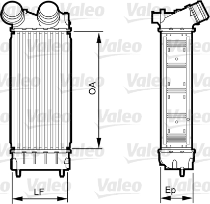 Intercooler, compresor 818226 VALEO