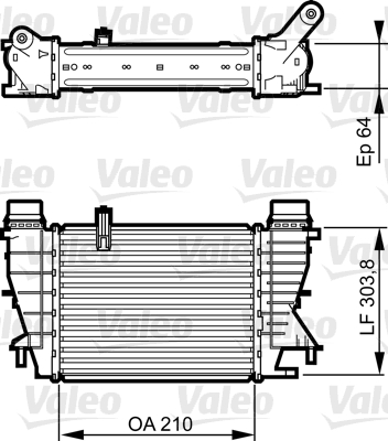 Intercooler, compresor 818251 VALEO