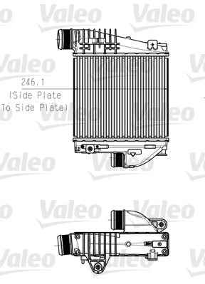 Intercooler, compresor 818290 VALEO