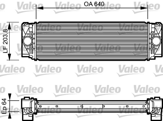 Intercooler, compresor 818732 VALEO