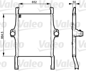 Intercooler, compresor 818735 VALEO
