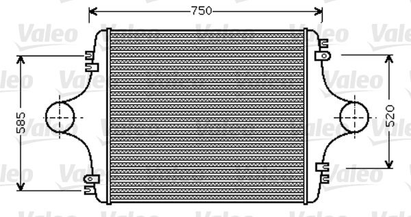 Intercooler, compresor 818743 VALEO