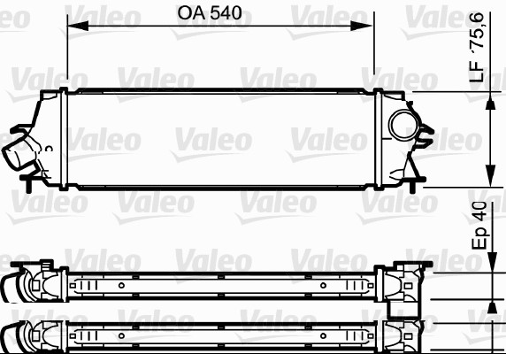 Intercooler, compresor 818771 VALEO