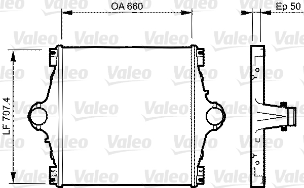 Intercooler, compresor 818776 VALEO