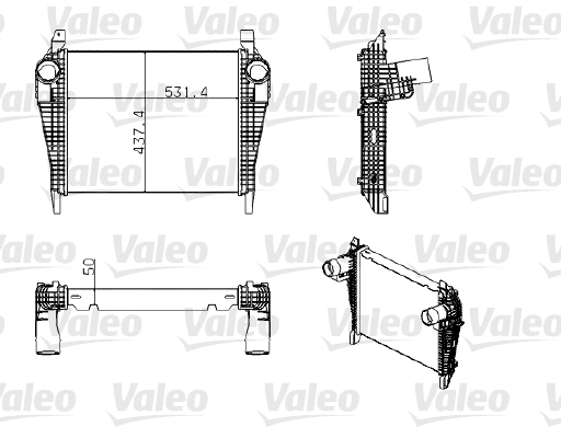 Intercooler, compresor 818777 VALEO