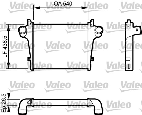 Intercooler, compresor 818779 VALEO