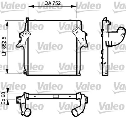 Intercooler, compresor 818781 VALEO