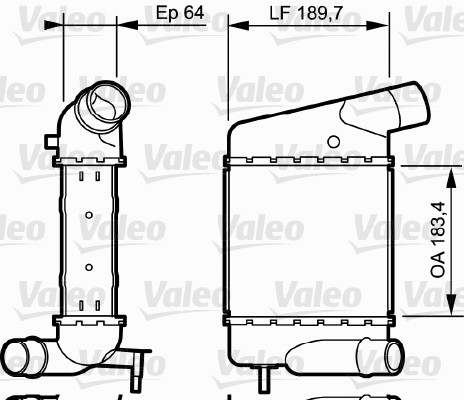 Intercooler, compresor 818835 VALEO