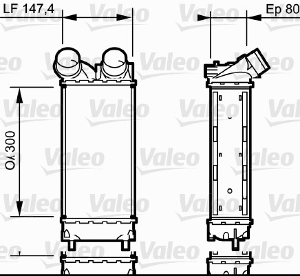 Intercooler, compresor 818837 VALEO