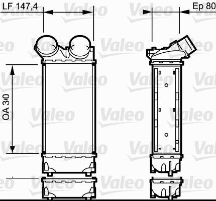 Intercooler, compresor 818841 VALEO