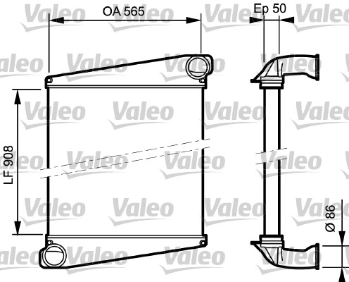 Intercooler, compresor 818875 VALEO