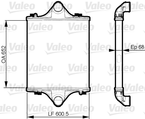 Intercooler, compresor 818881 VALEO